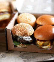 cardboard hamburger boxes