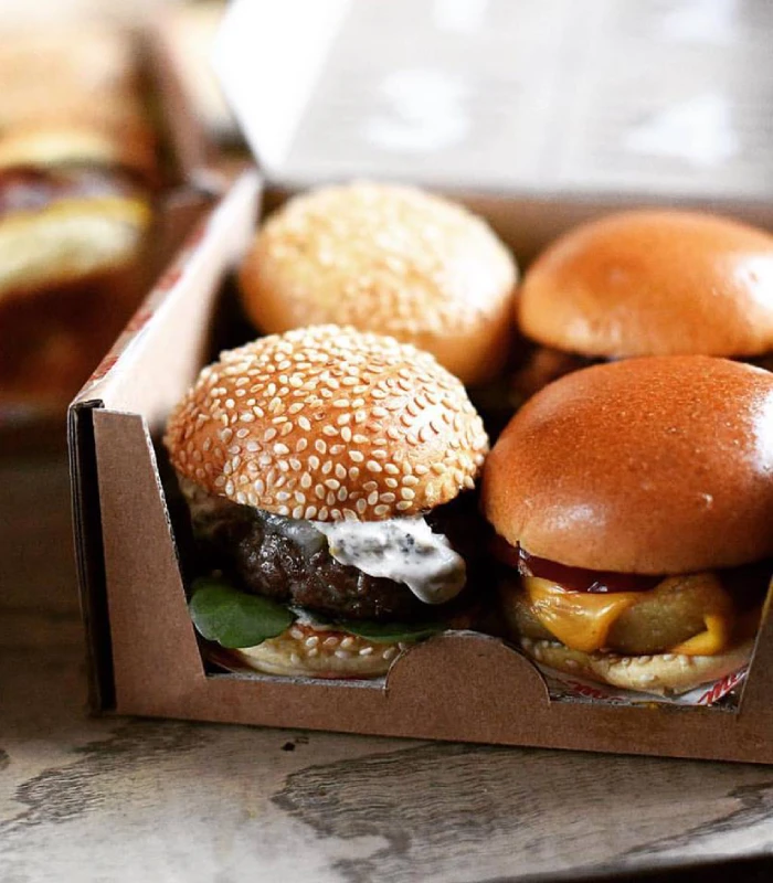 cardboard hamburger boxes